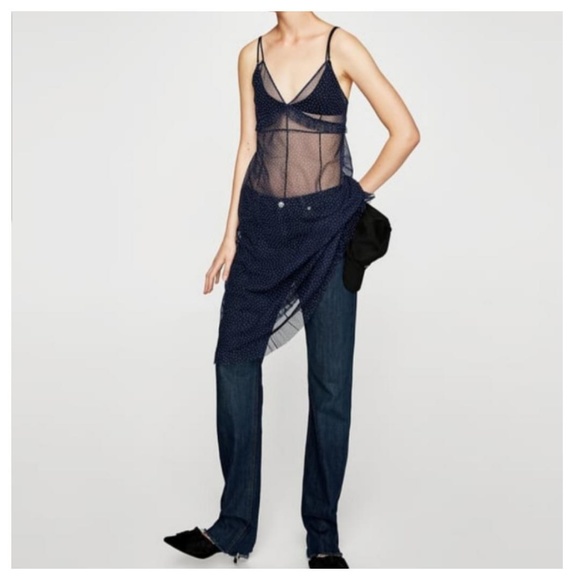 Zara Polka Dot Tulle Dress - Picture 1 of 6